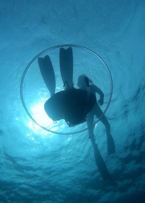 Generally, we don’t exhale underwater. Except when blowing bubble rings.